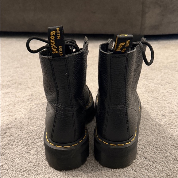 Dr. Martens Black Leather Moto Boots - Picture 3 of 6
